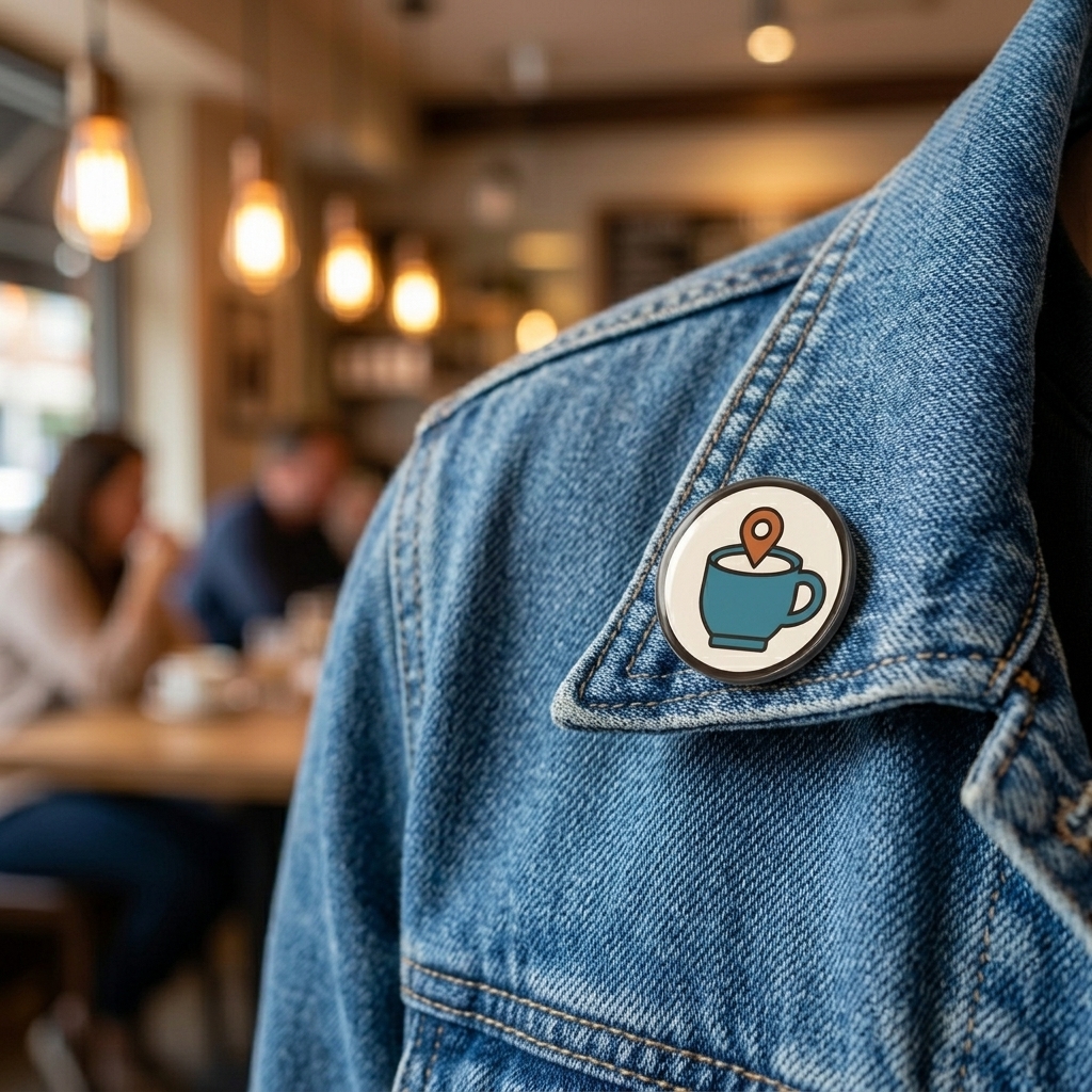 The Local Pin on a jacket